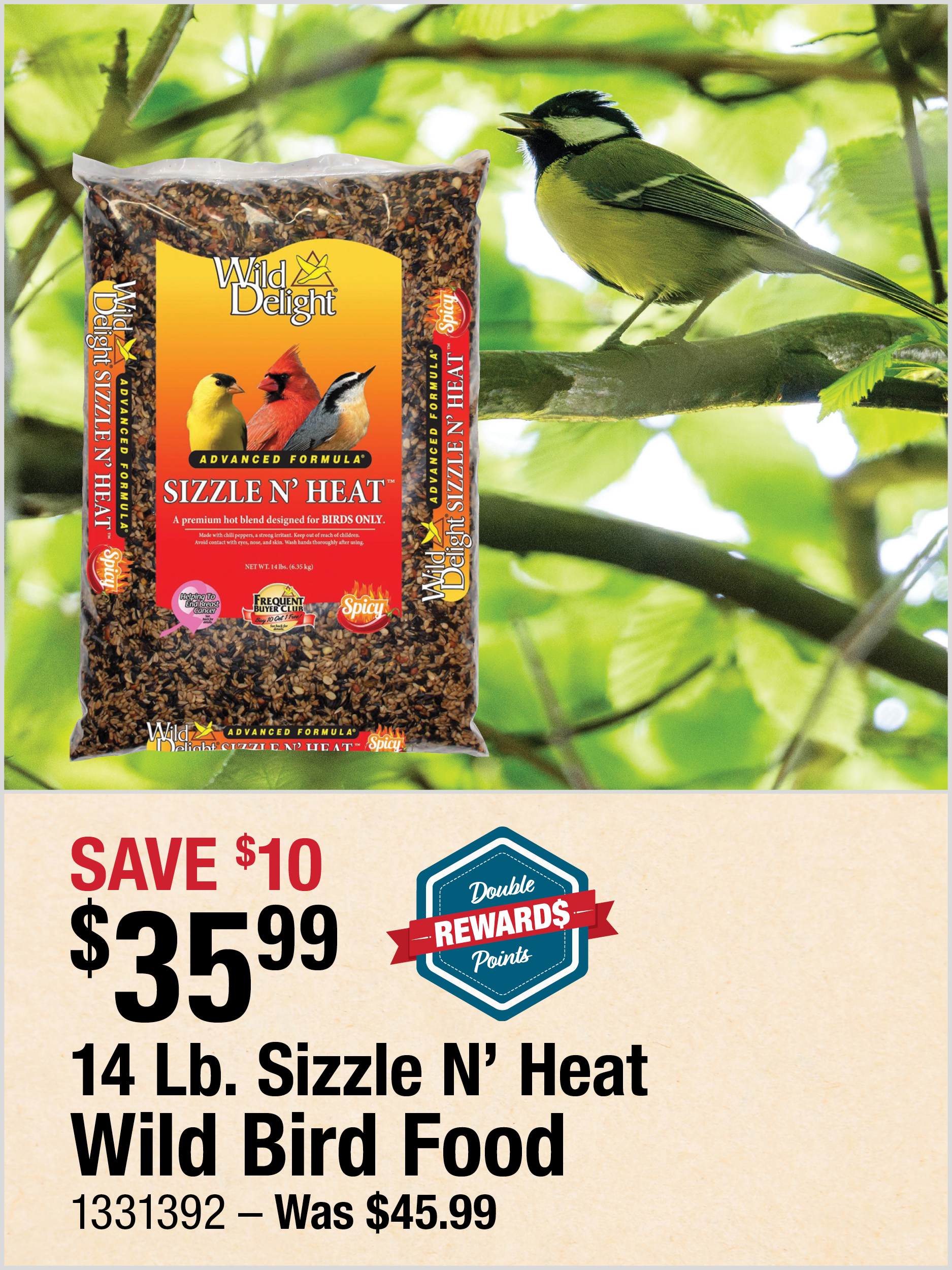 14 Lb. Sizzle N' Heat Wild Bird Food